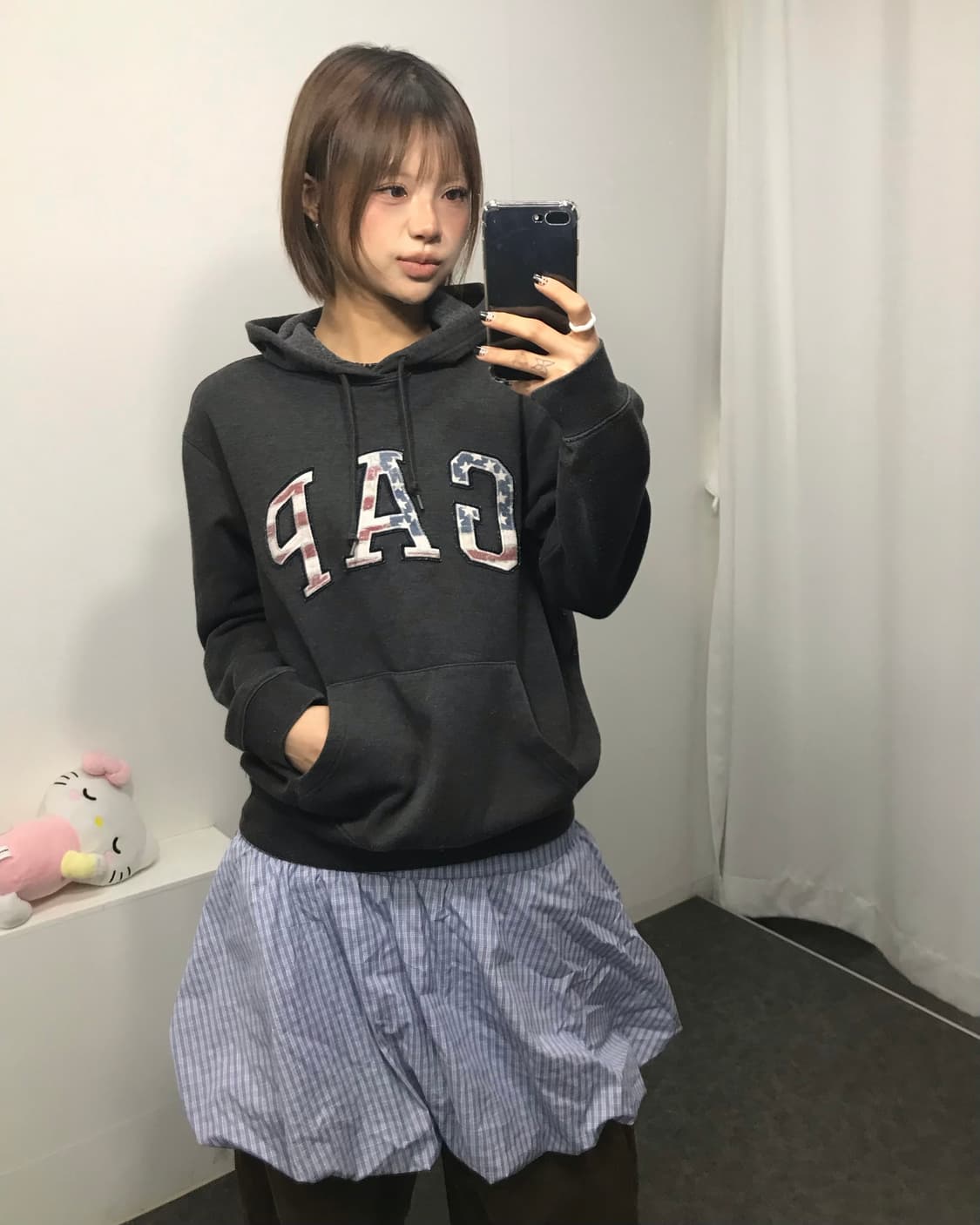 갭 성조기 차콜 후드티 상품이미지2