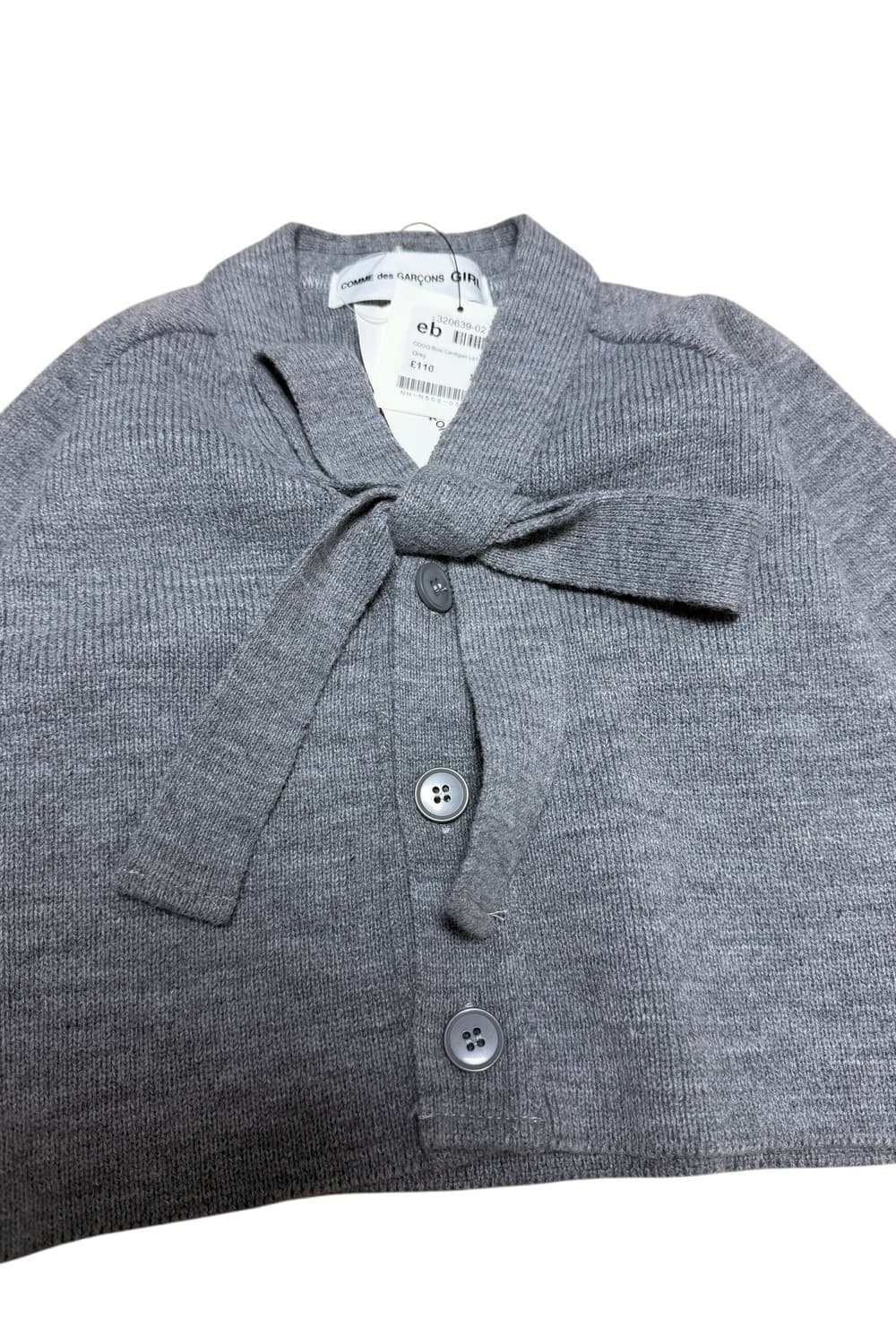 꼼데가르송 GIRL 넥 리본 크롭 가디건 상품이미지5