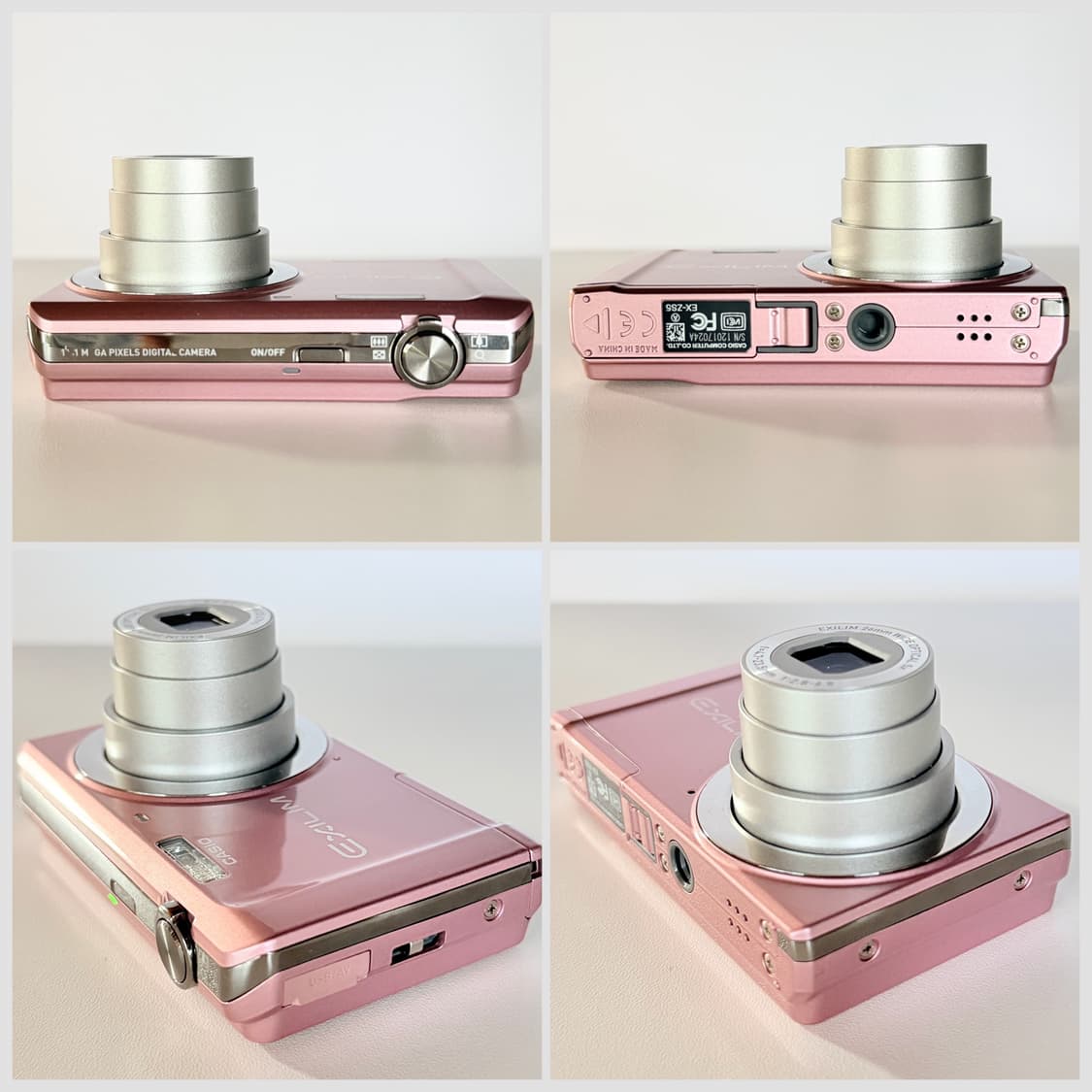 🎀미품/ 풀박스 베이비핑크 카시오 엑슬림zs5 ex-zs5 빈티지디카 상품이미지7