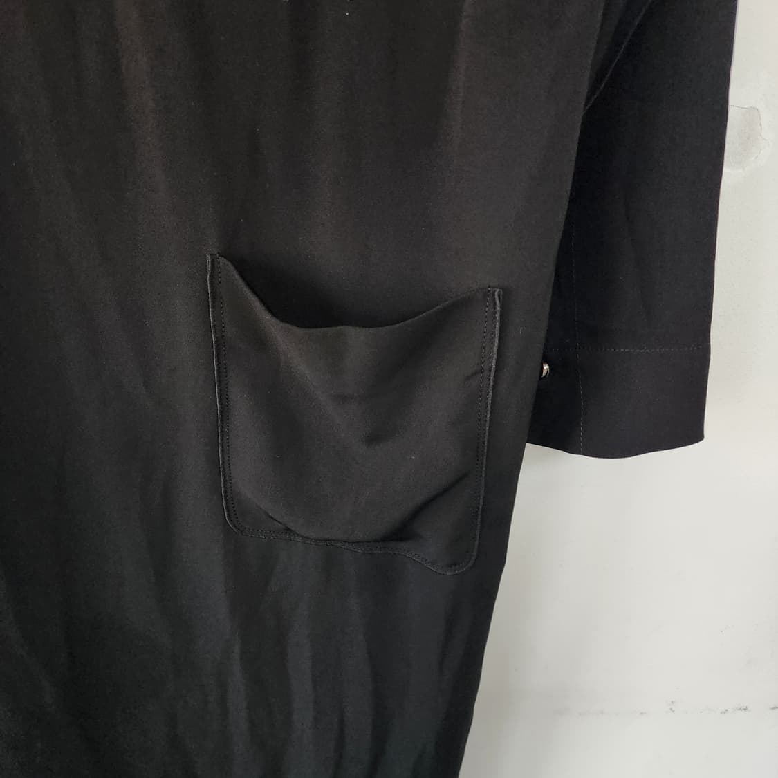 발렌시아 블랙 후드 롱 원피스 상품이미지6