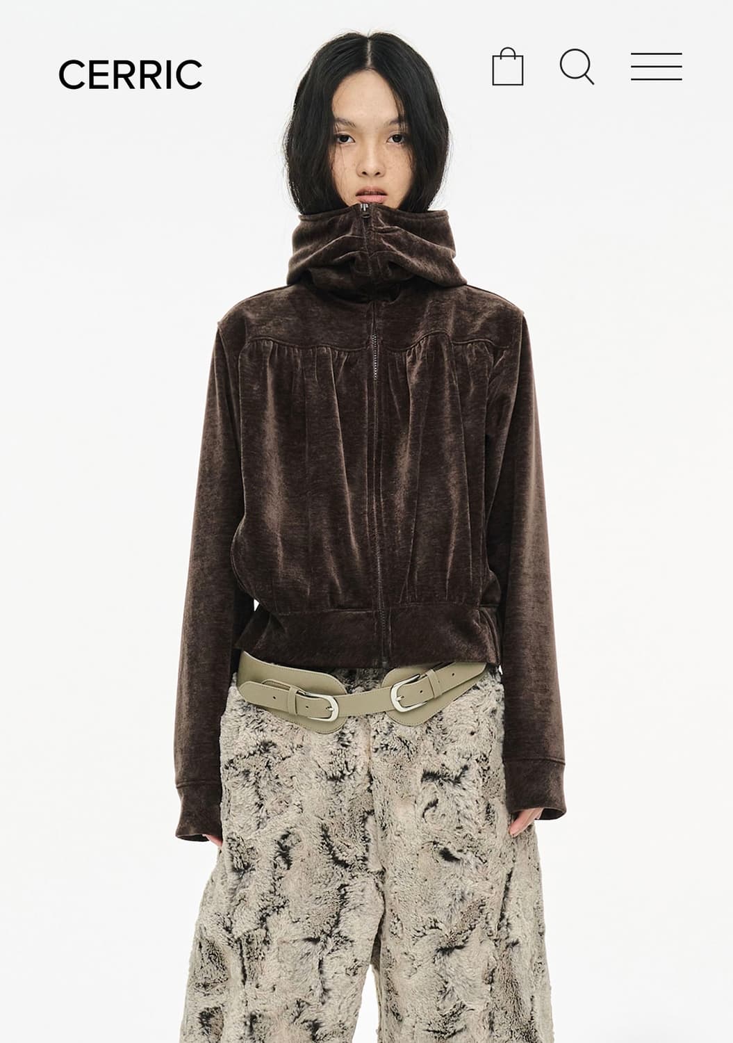 ((구해요)) 세릭 셔링 집업 shirring zipup 상품이미지1