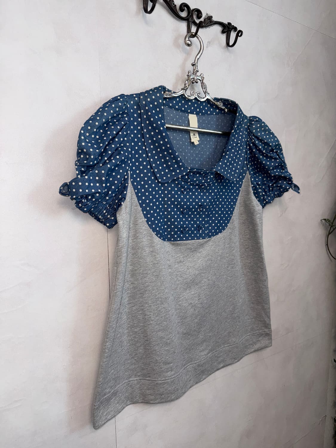 O’2ND denim dot cotton button blouse 상품이미지6