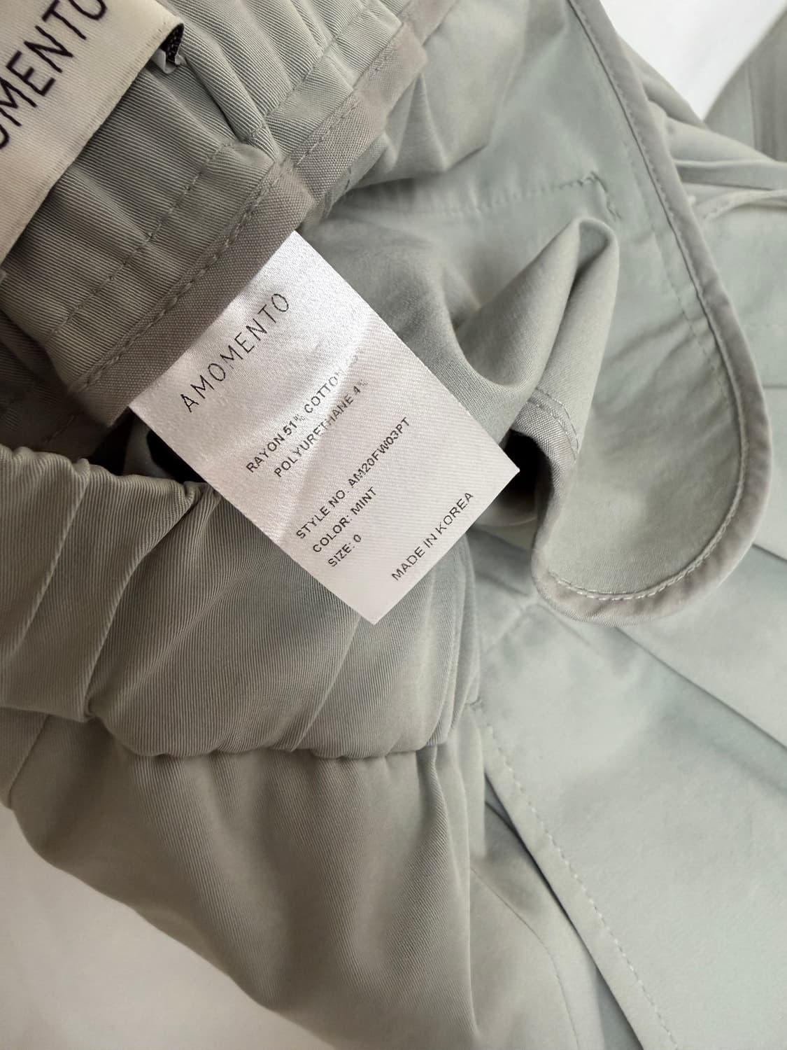 AMOMENTO drawstring wide pants(mint) 상품이미지4