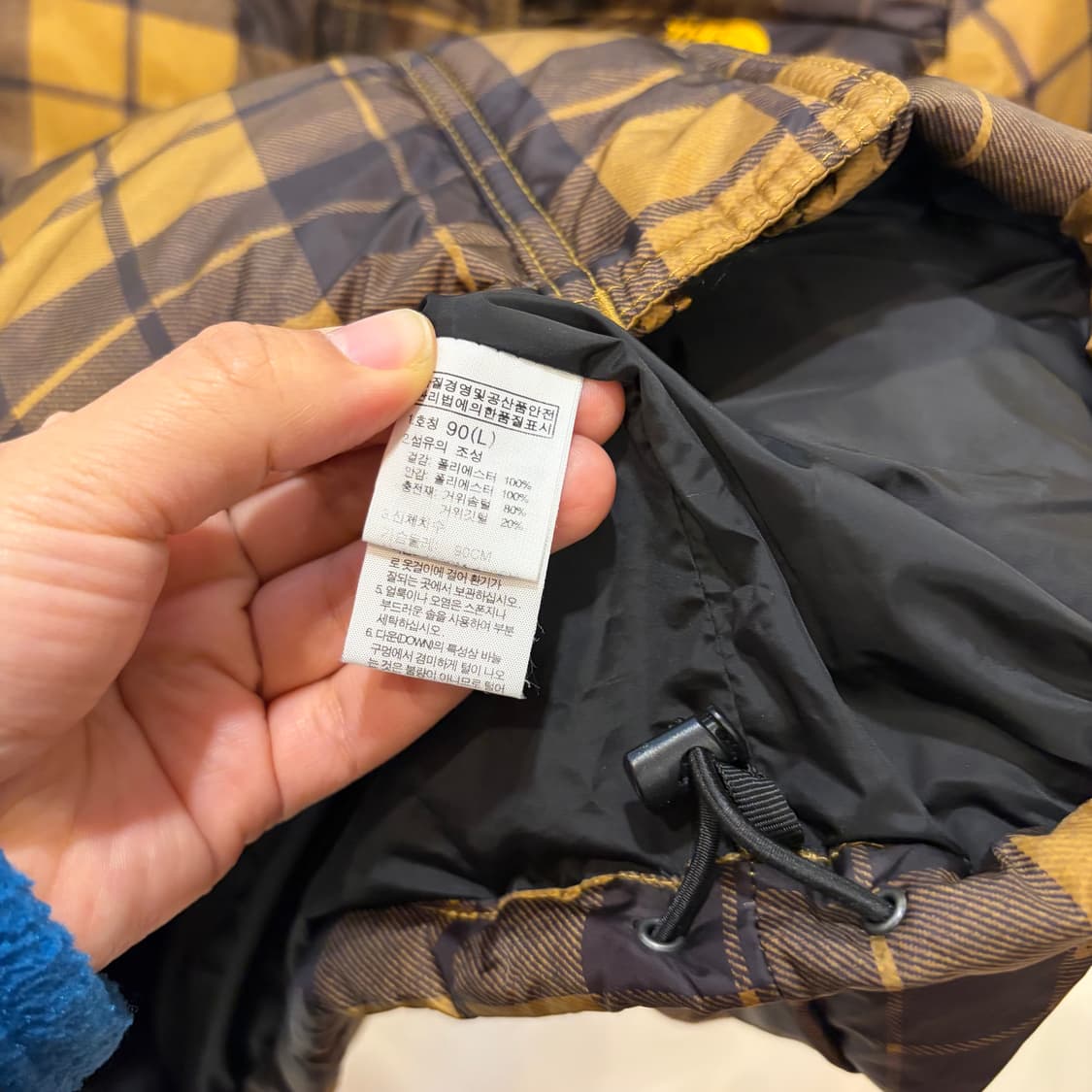 노스페이스 화이트라벨 눕시 700 체크 패딩 자켓 구스다운 상품이미지4
