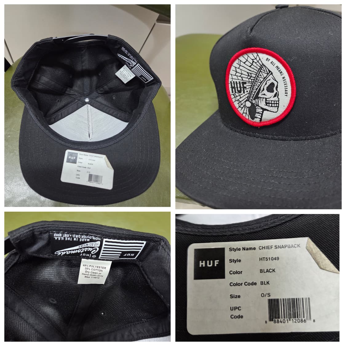 새상품 스냅백모자-HUF,브릭스톤 상품이미지4