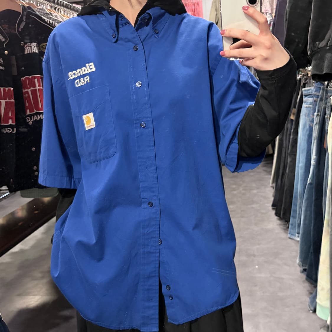 [IM] Carhartt 칼하트 반팔 셔츠 블루 상품이미지4