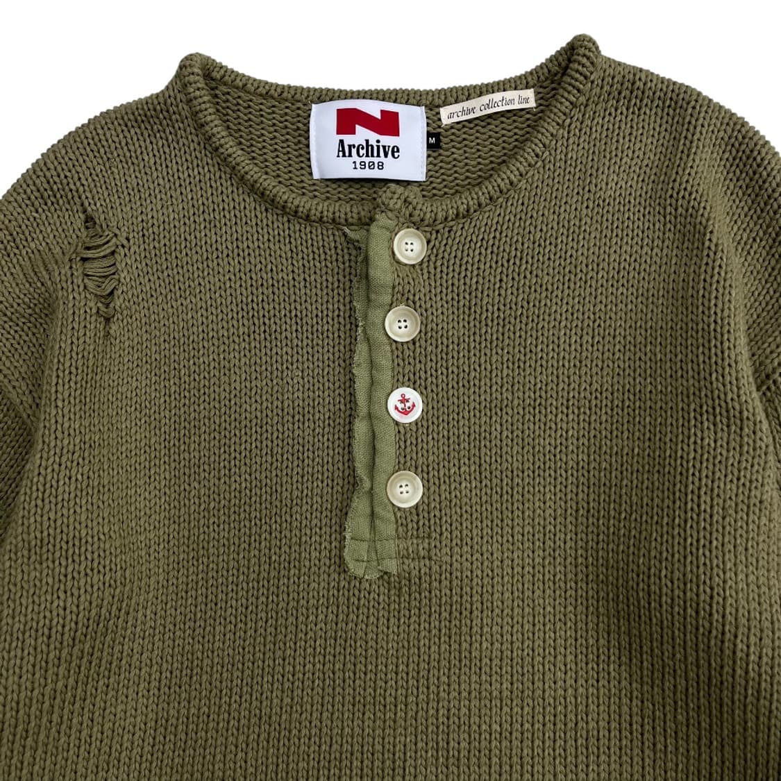엔아카이브 빈티지 카키 니트 M 상품이미지4
