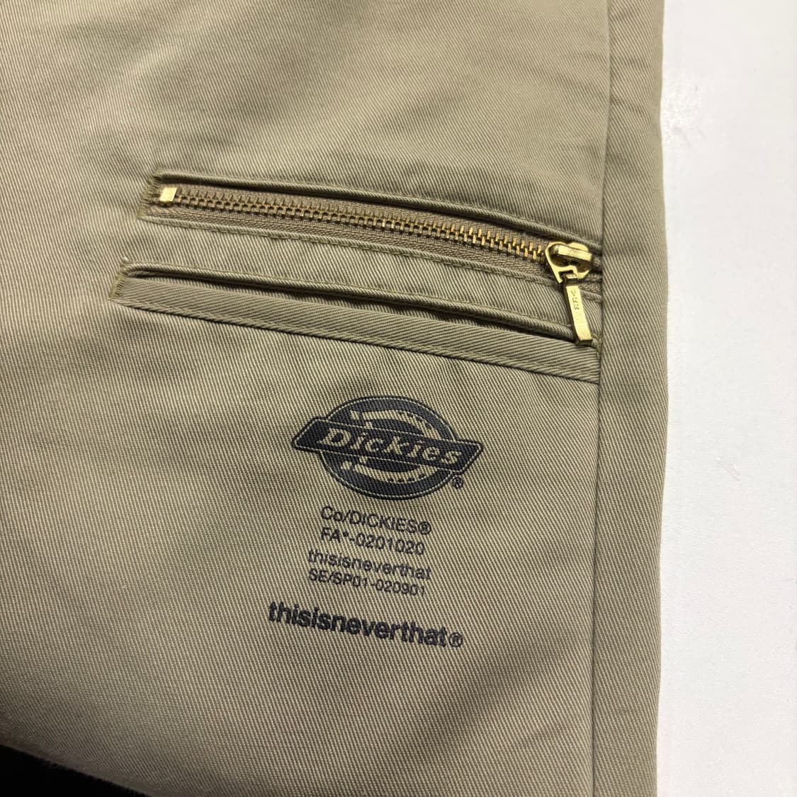 [L] 디키즈 디스이즈네버댓 지퍼 디테일 팬츠 베이지 B251 상품이미지3