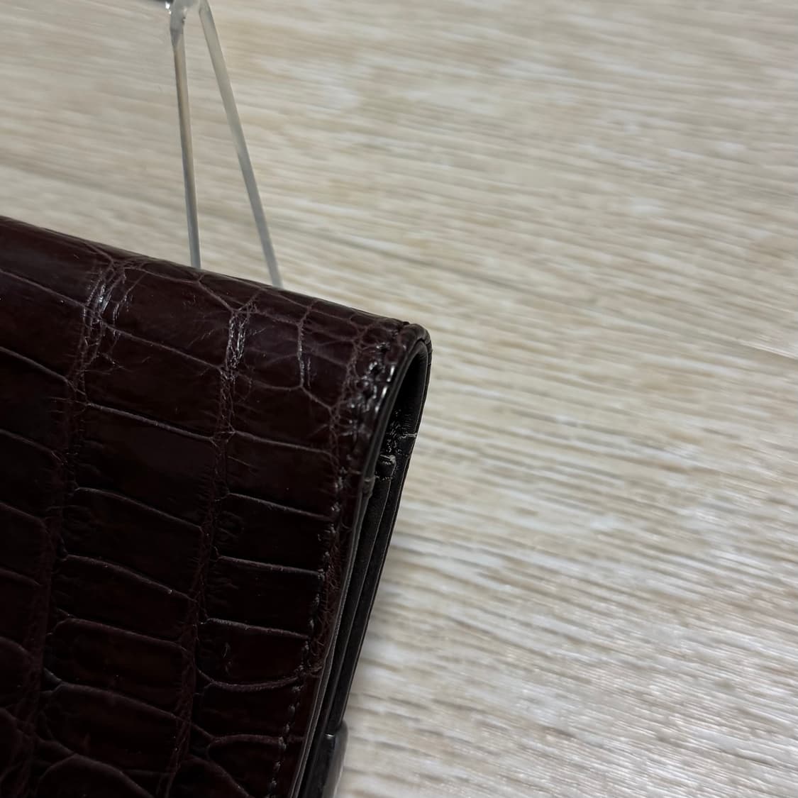 [정품/OS] 크롬하츠 악어가죽 장지갑 다크 브라운 상품이미지3