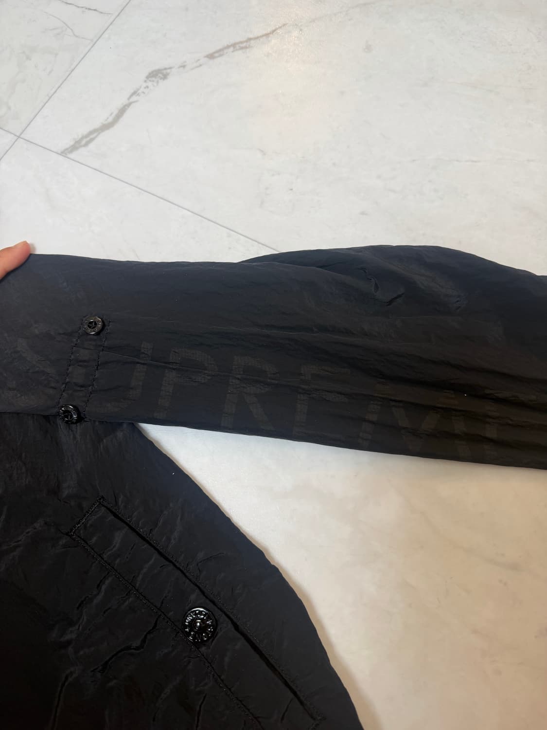 스톤아일랜드x슈프림 나일론메탈 바람막이 s 상품이미지5