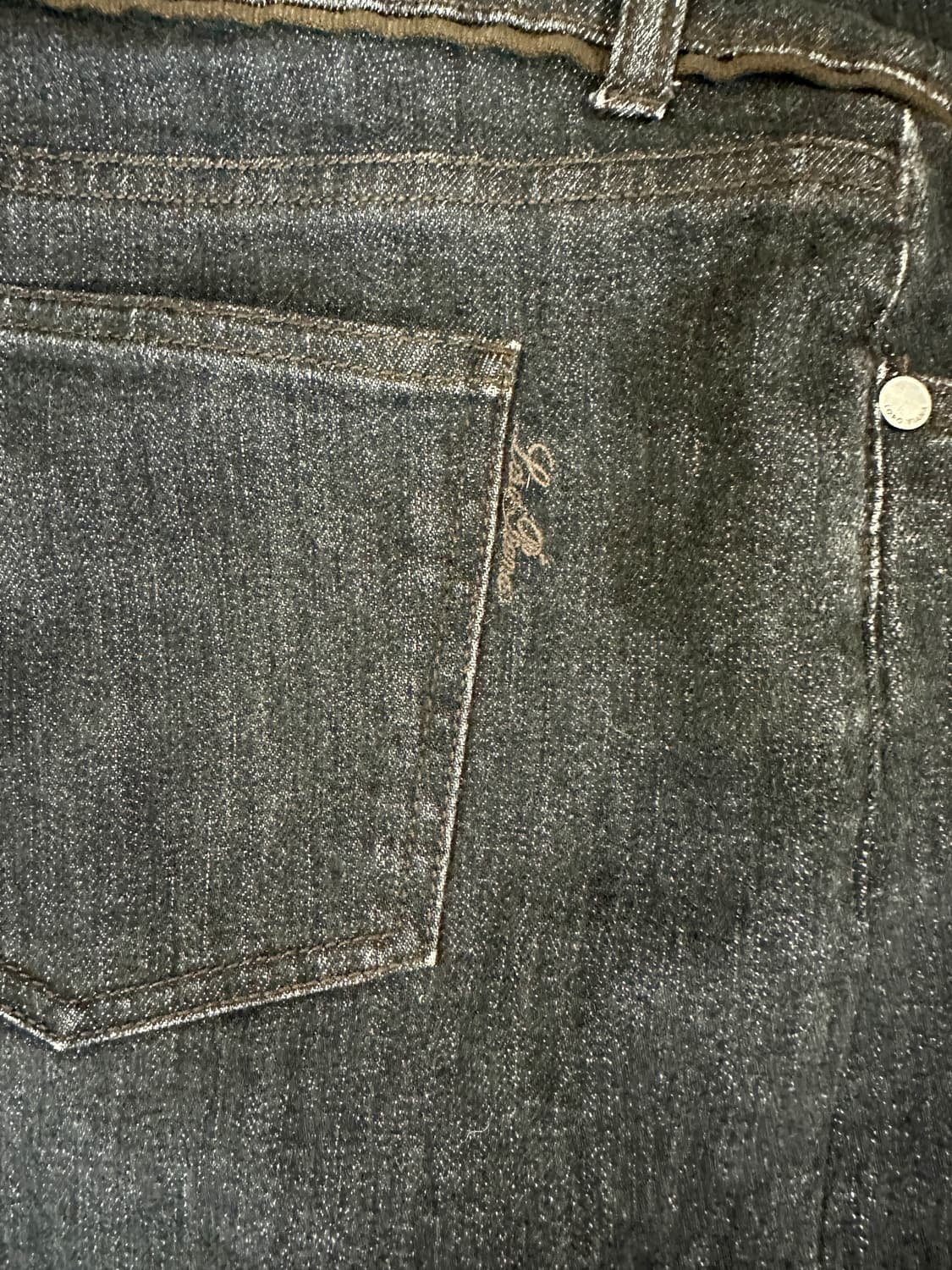 로로피아나 쿠아로나 블랙 데님팬츠 36 상품이미지7