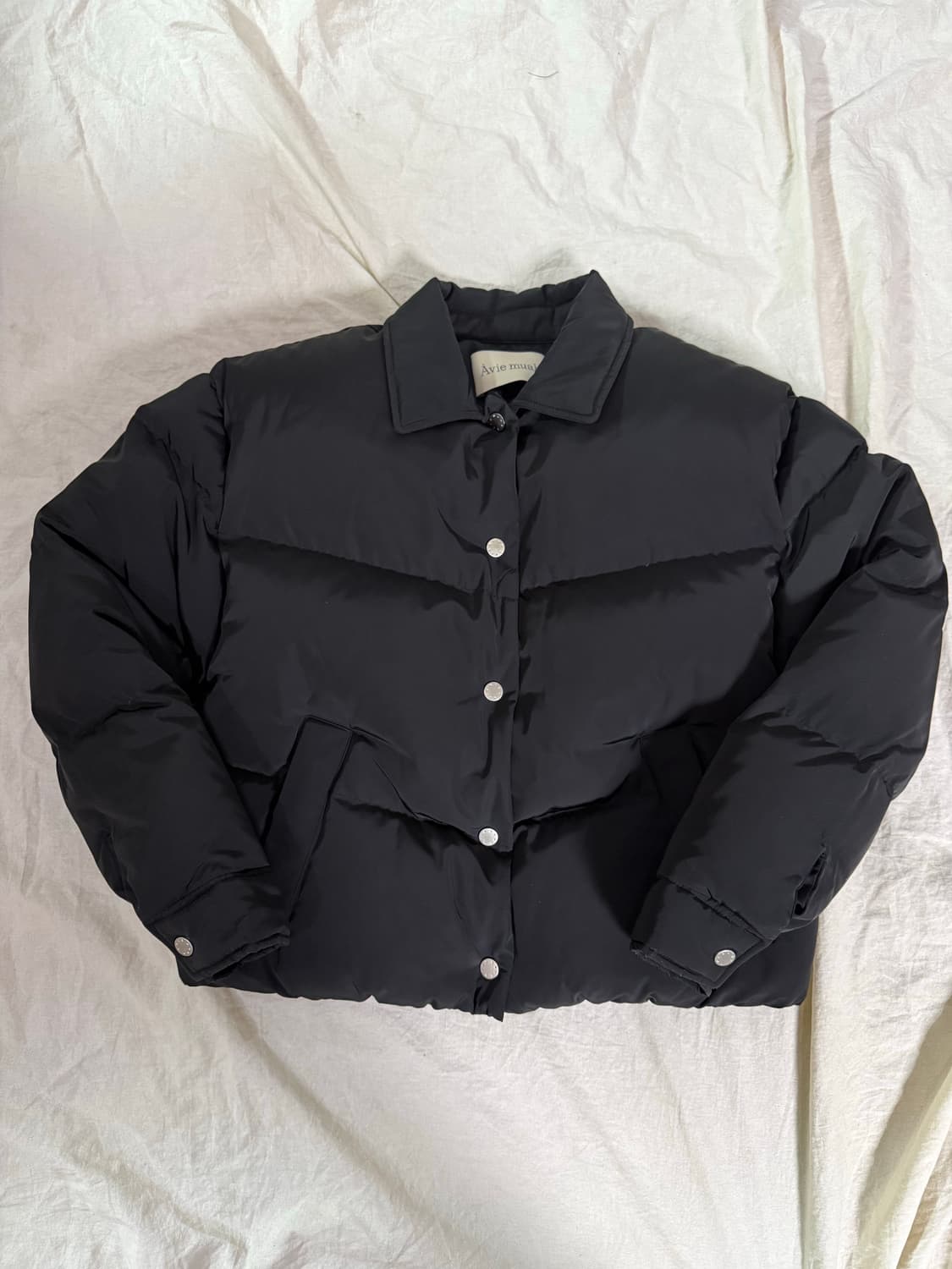 아비에무아 덕 다운 숏 재킷 블랙 상품이미지1