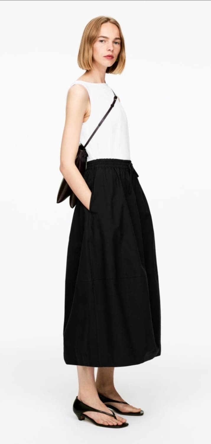 (40)arket 아르켓 코튼 미디 스커트 상품이미지3