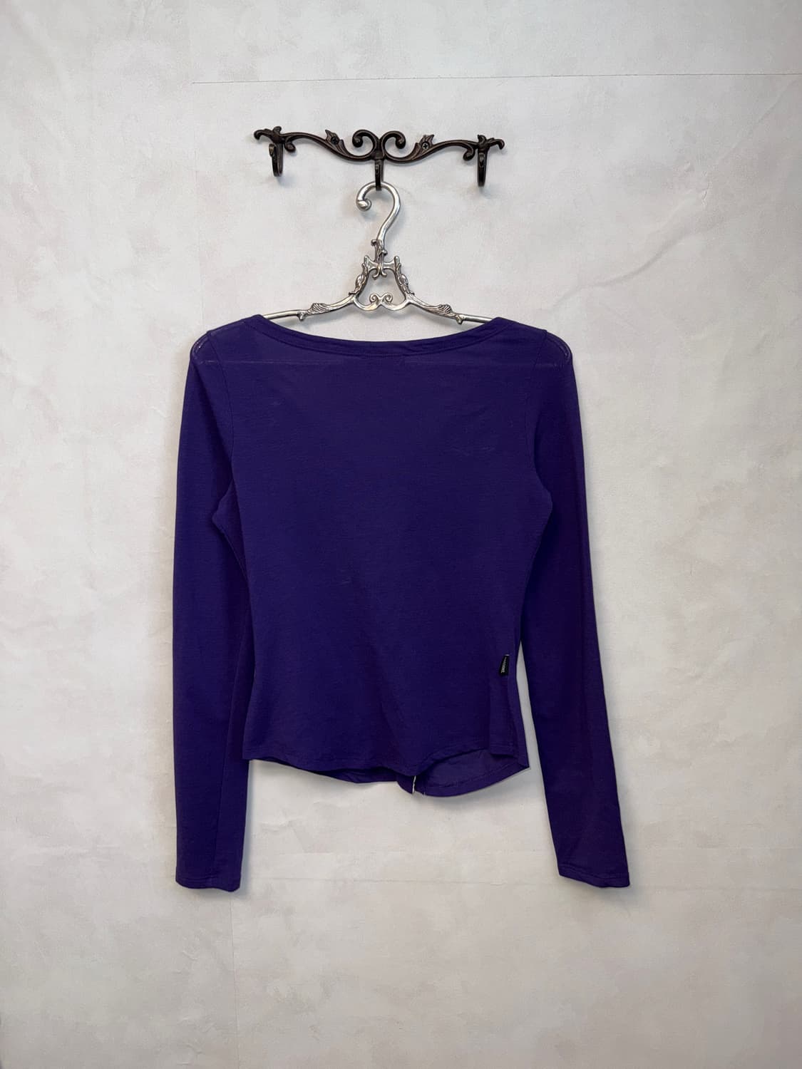 MOSCHINO purple heart button slim 가디건 상품이미지4
