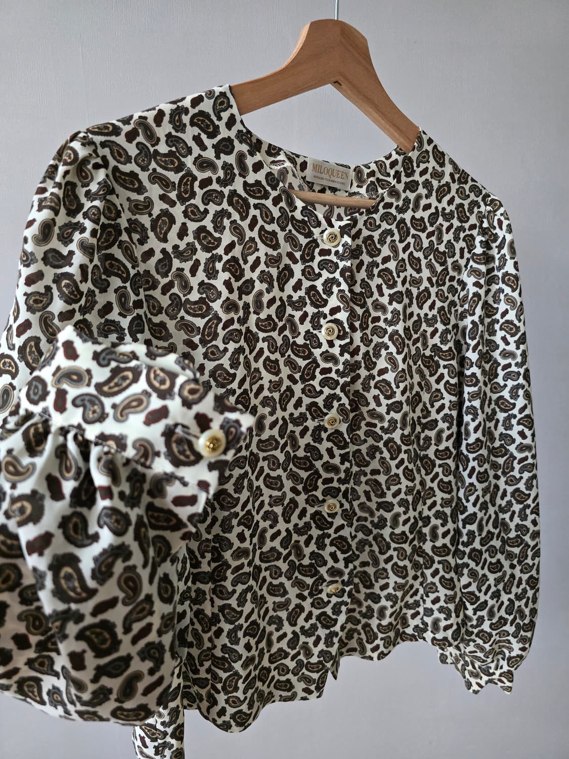 빈티지 페이즐리 블라우스 / made in Japan 상품이미지4