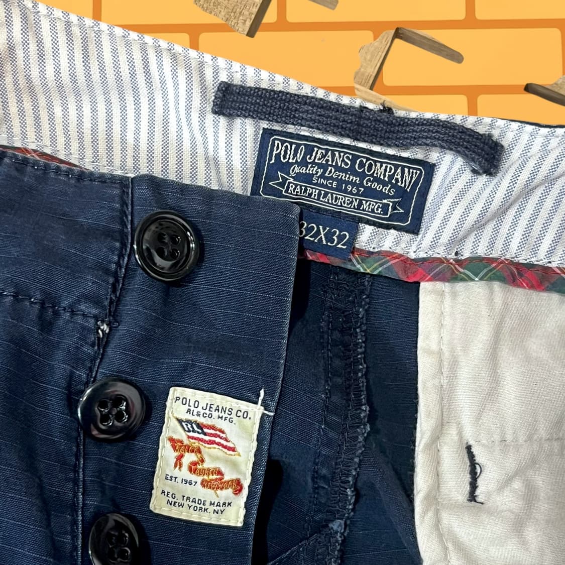 00s 폴로 진스 컴퍼니 버튼 플라이 카고 팬츠 (33) 상품이미지4