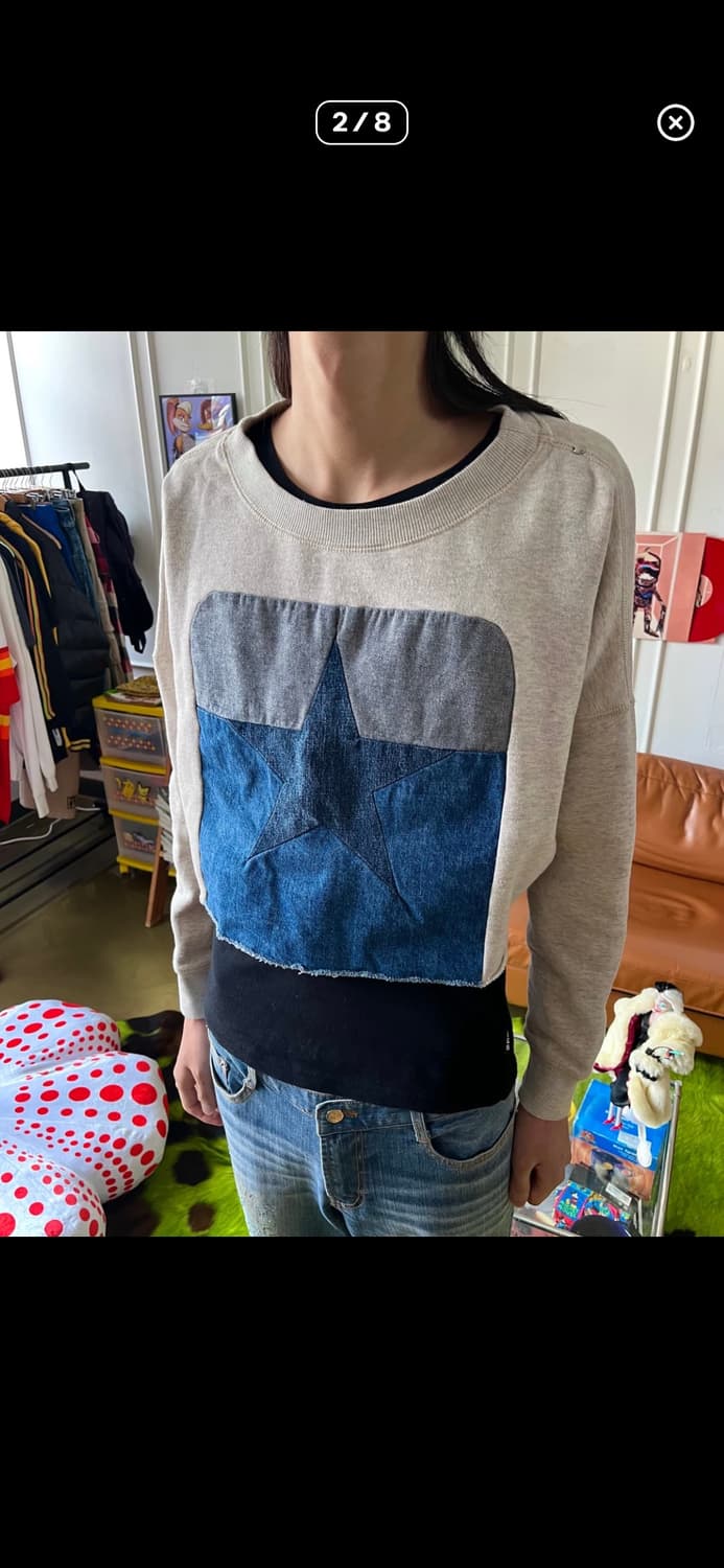 디젤 크롭 맨투맨 상품이미지2