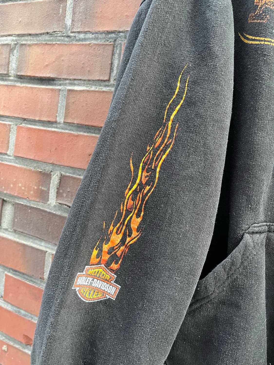 3XL) Harley Davidson Flame Hoodie 상품이미지3