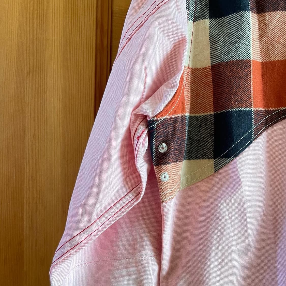 준야와타나베 꼼데가르송 체크 셔츠 핑크 2017 상품이미지5
