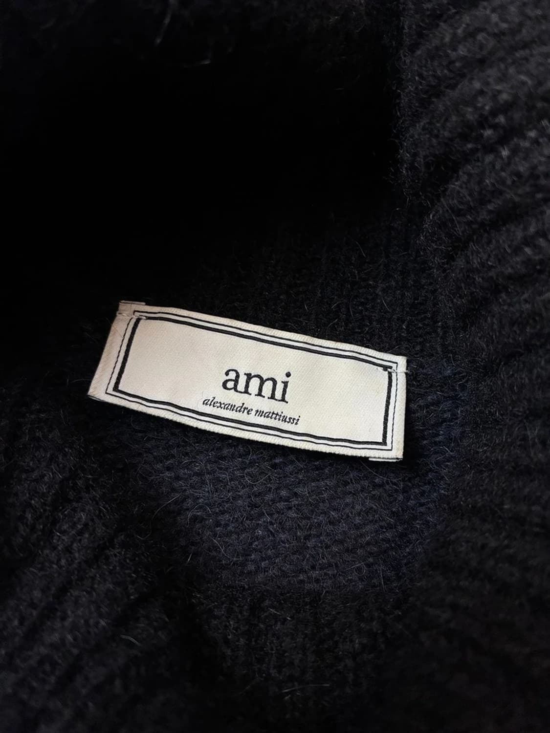아미 AMI 16FW 알파카 나일론 단가라 폴라 니트 PN4652 상품이미지5