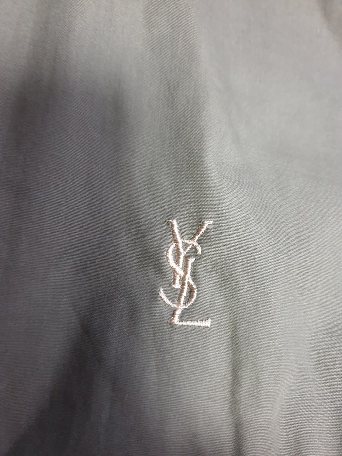 (빈티지) 입생로랑 00s 나일롤 코튼 크롭 자켓 올리브 카키 (M) 상품이미지2