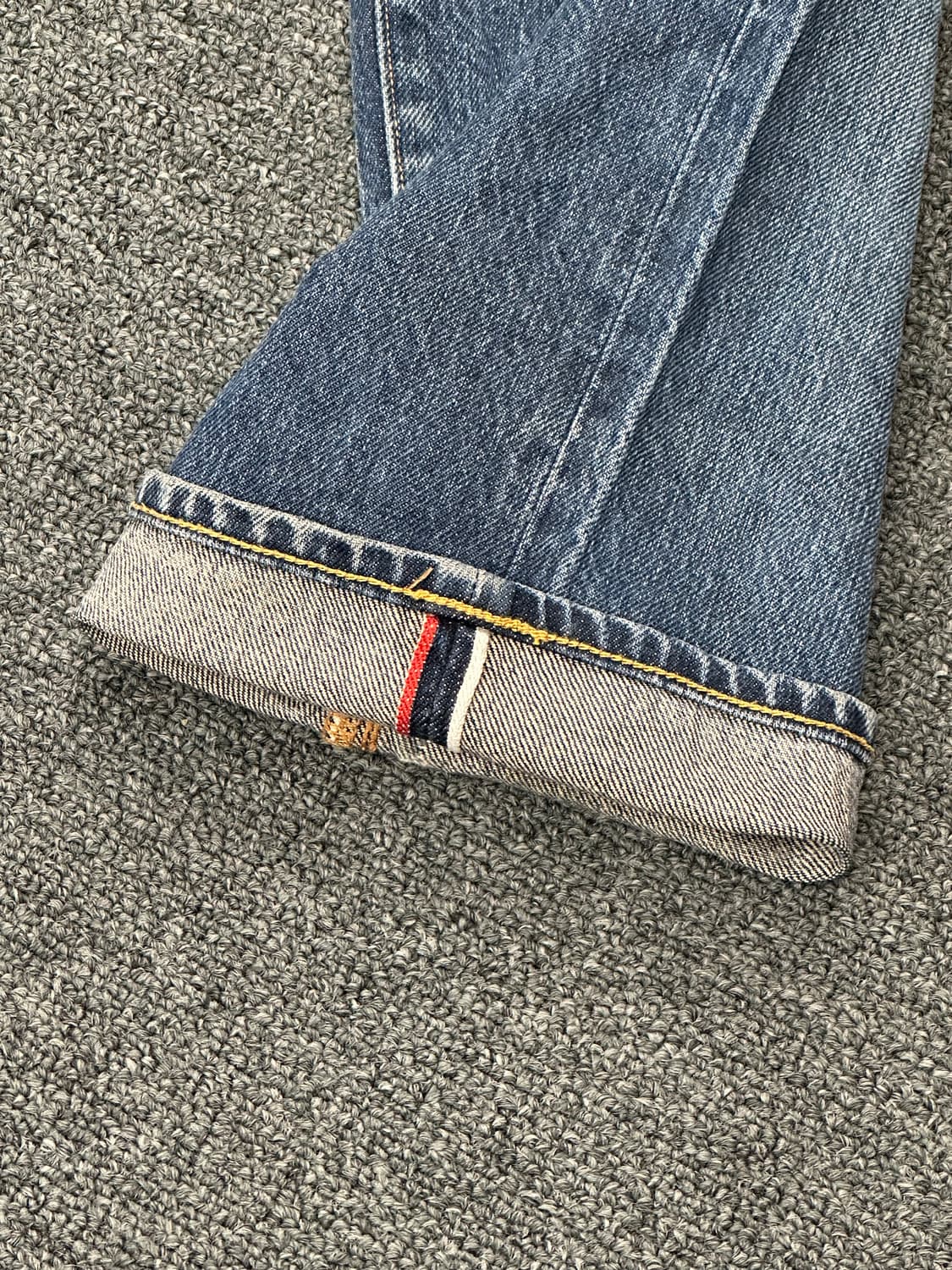 29)에비수 빈티지 포켓 프린팅 여성 셀비지 데님팬츠 상품이미지6