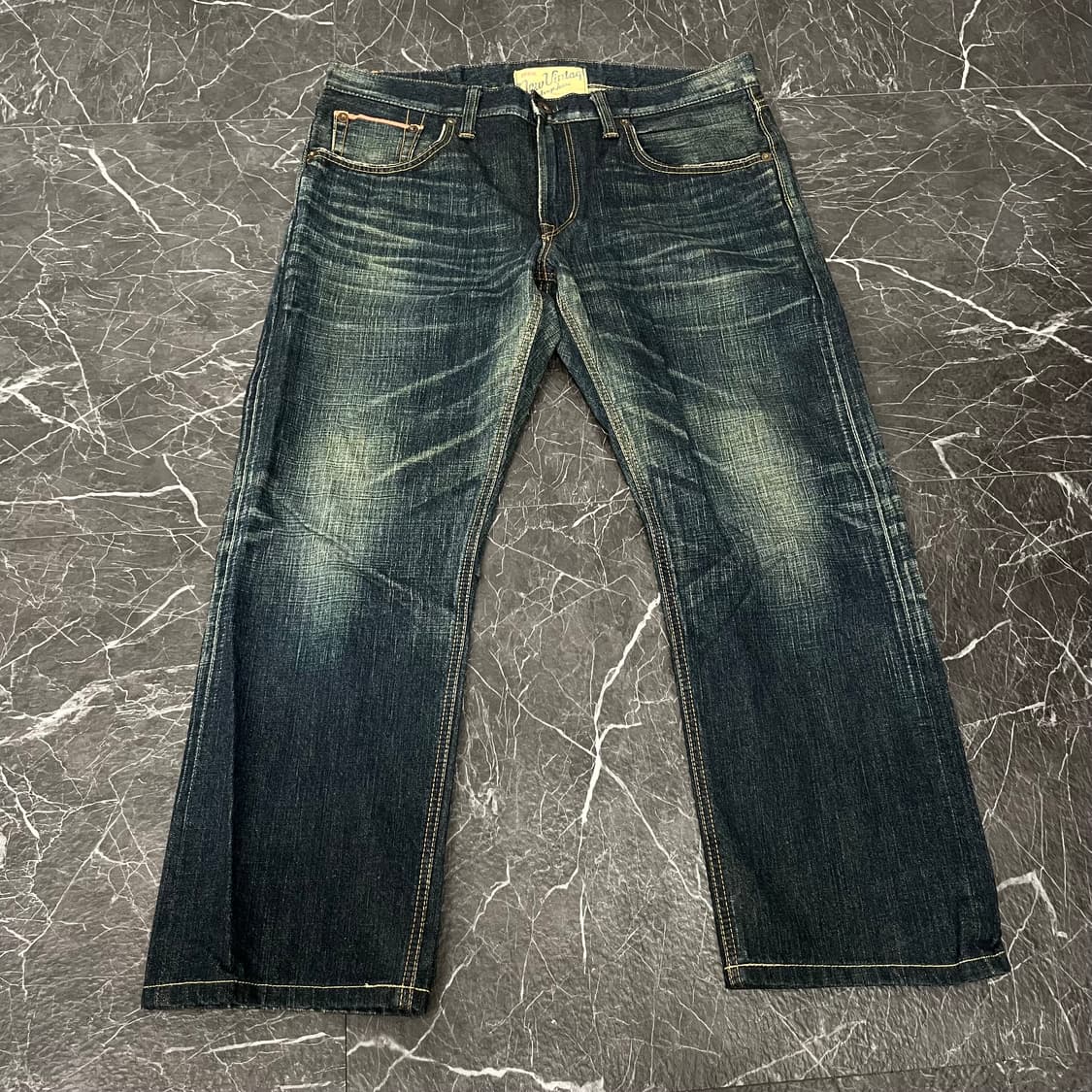 36in 에드윈 워시드 웨스턴 와이드 데님 팬츠 상품이미지5