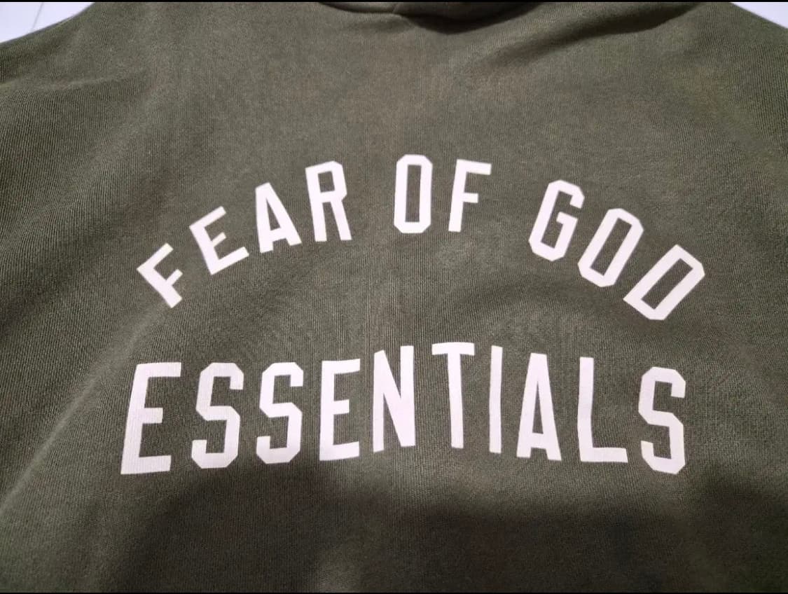 (새상품 L) 피어오브갓 에센셜 플리스 후드 밀리터리 상품이미지4