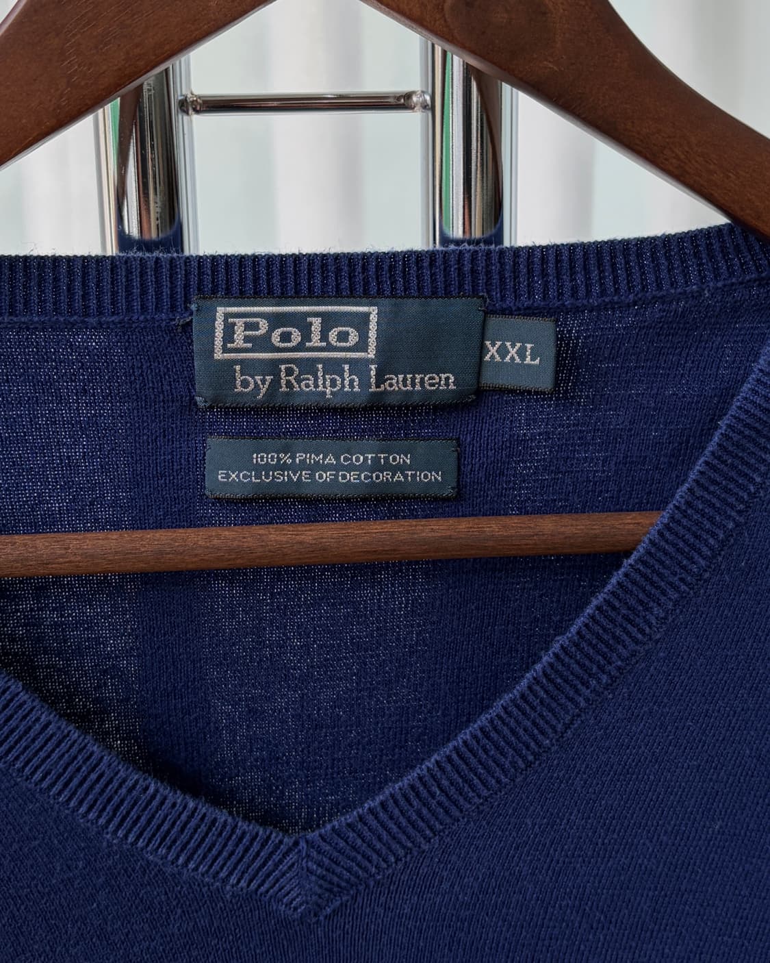 [XL]폴로 랄프로렌 피마코튼 브이넥 니트 상품이미지6