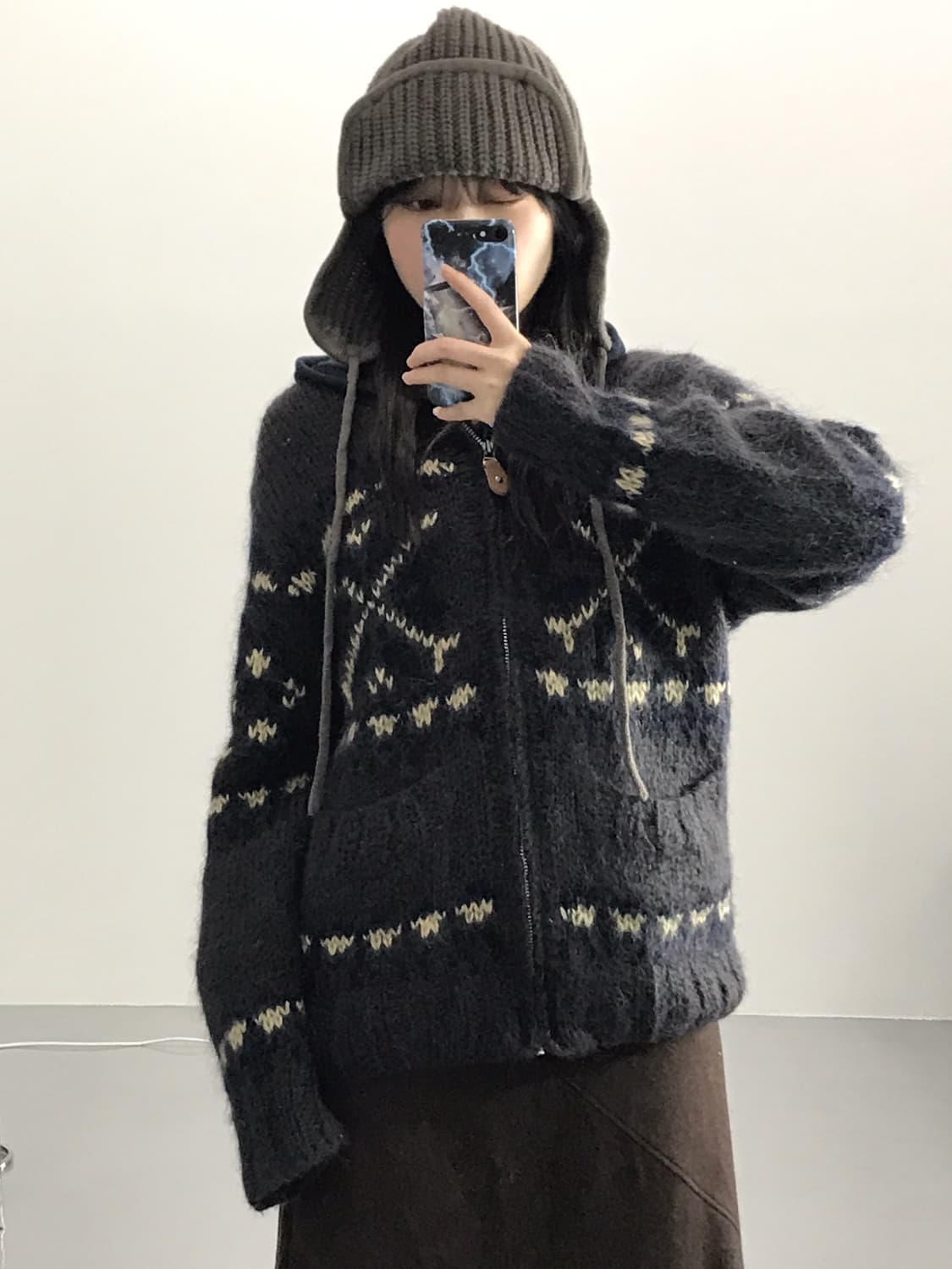 Cowichan Mood Mohair Zip Cardigan 상품이미지2