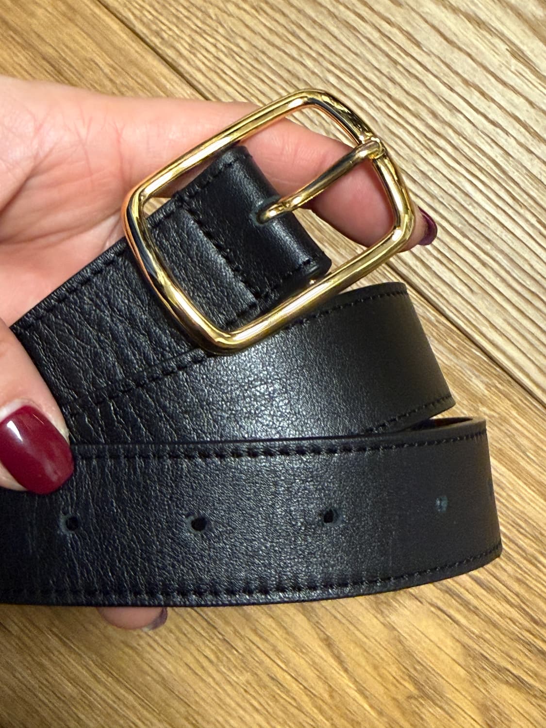 식스앤어하프 소가죽 금장벨트 75 상품이미지6