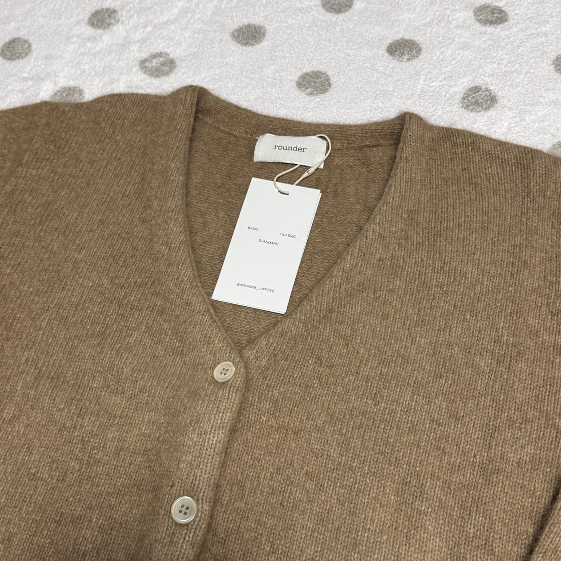 뮤렛 rounder ella 가디건 카멜 상품이미지3