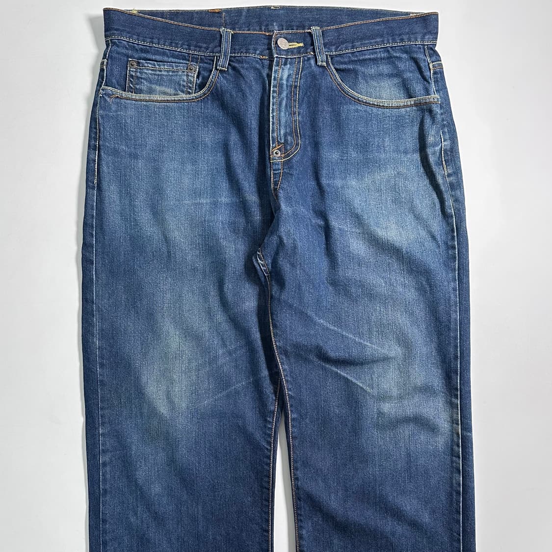 에비수 백 페인팅 데님 팬츠 상품이미지1