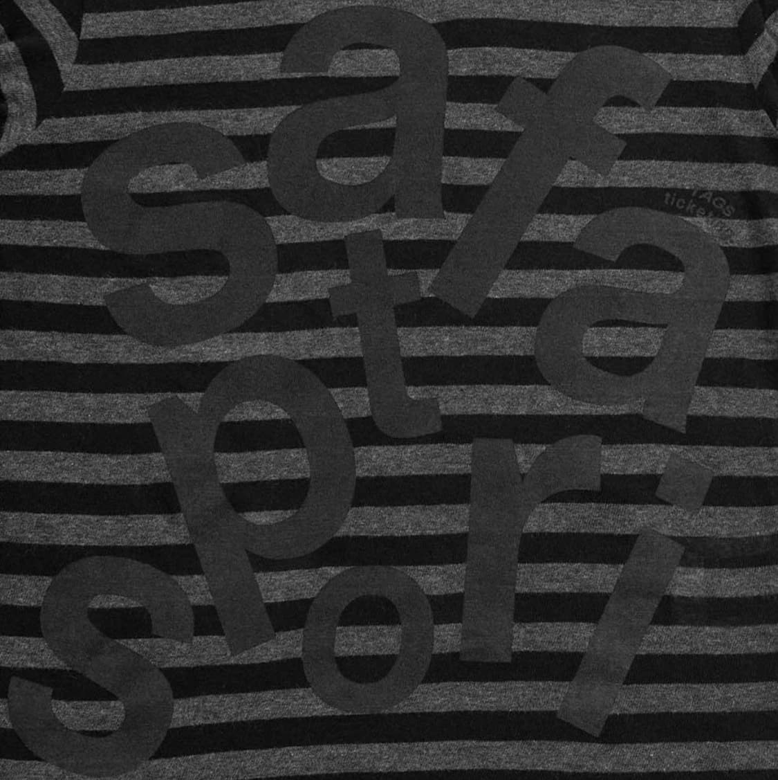 [2] 사파리스팟 1/2 티켓팅 스트라이프 보더 후디 블랙 후드 티셔츠 상품이미지5