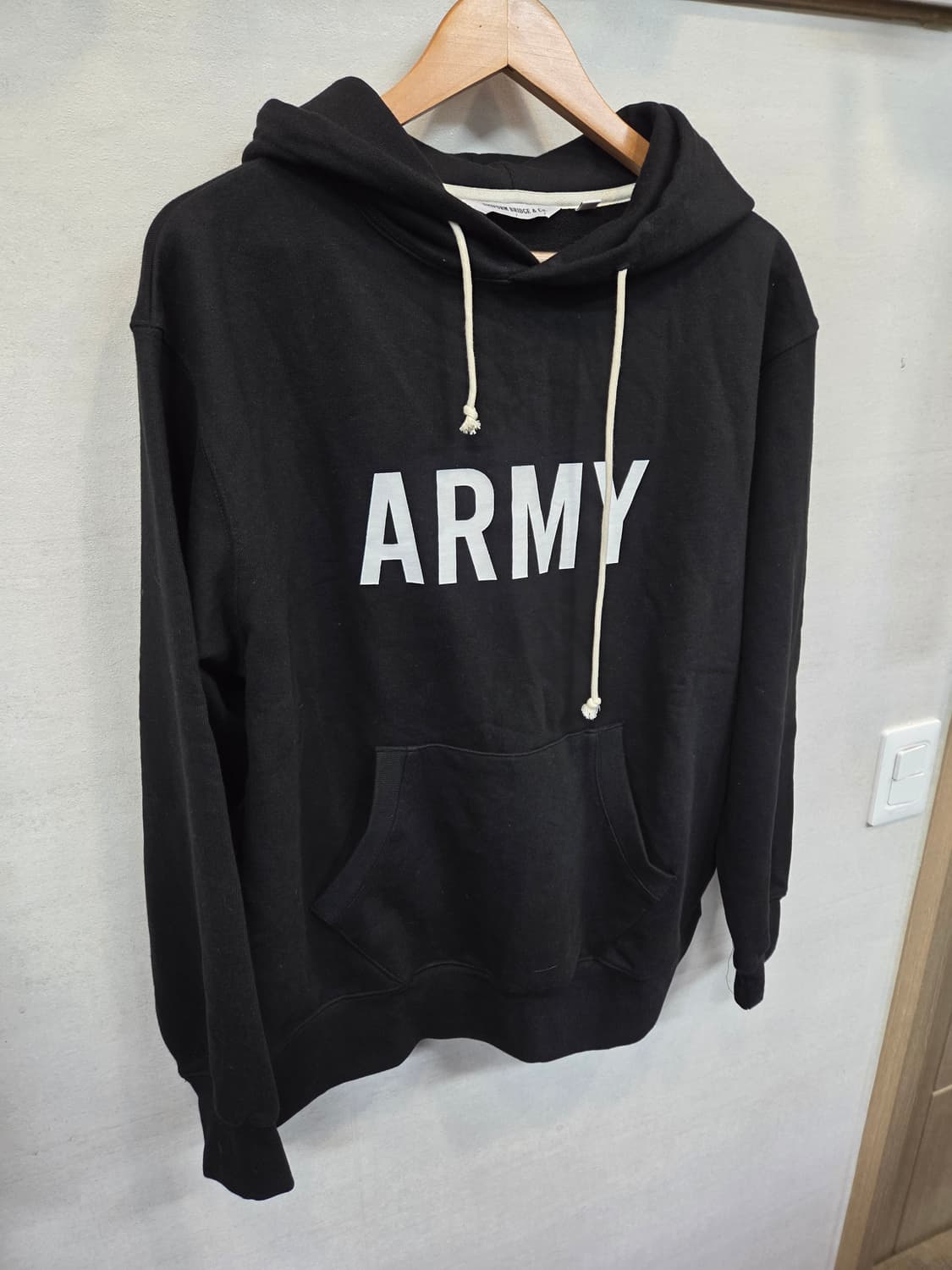 유니폼브릿지 army 로고 스웻 후드티 m 오버핏  상품이미지5