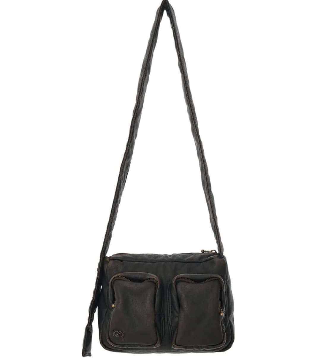 kijun기준 faux leatehr crossbag darkbrown 상품이미지3