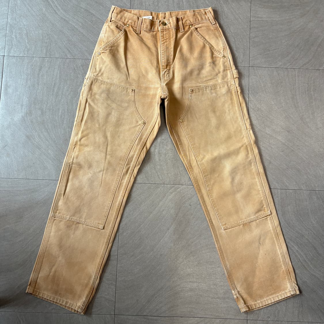 칼하트 정품 브라운 더블니 팬츠 바지 상품이미지1