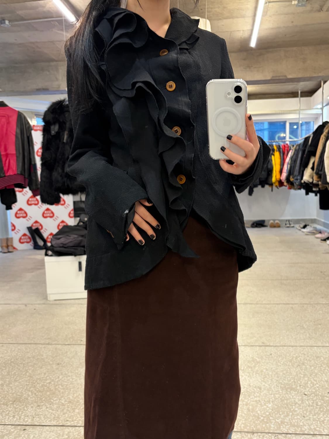 Comme des Garcons Ruffle Detail Black Ja 상품이미지2