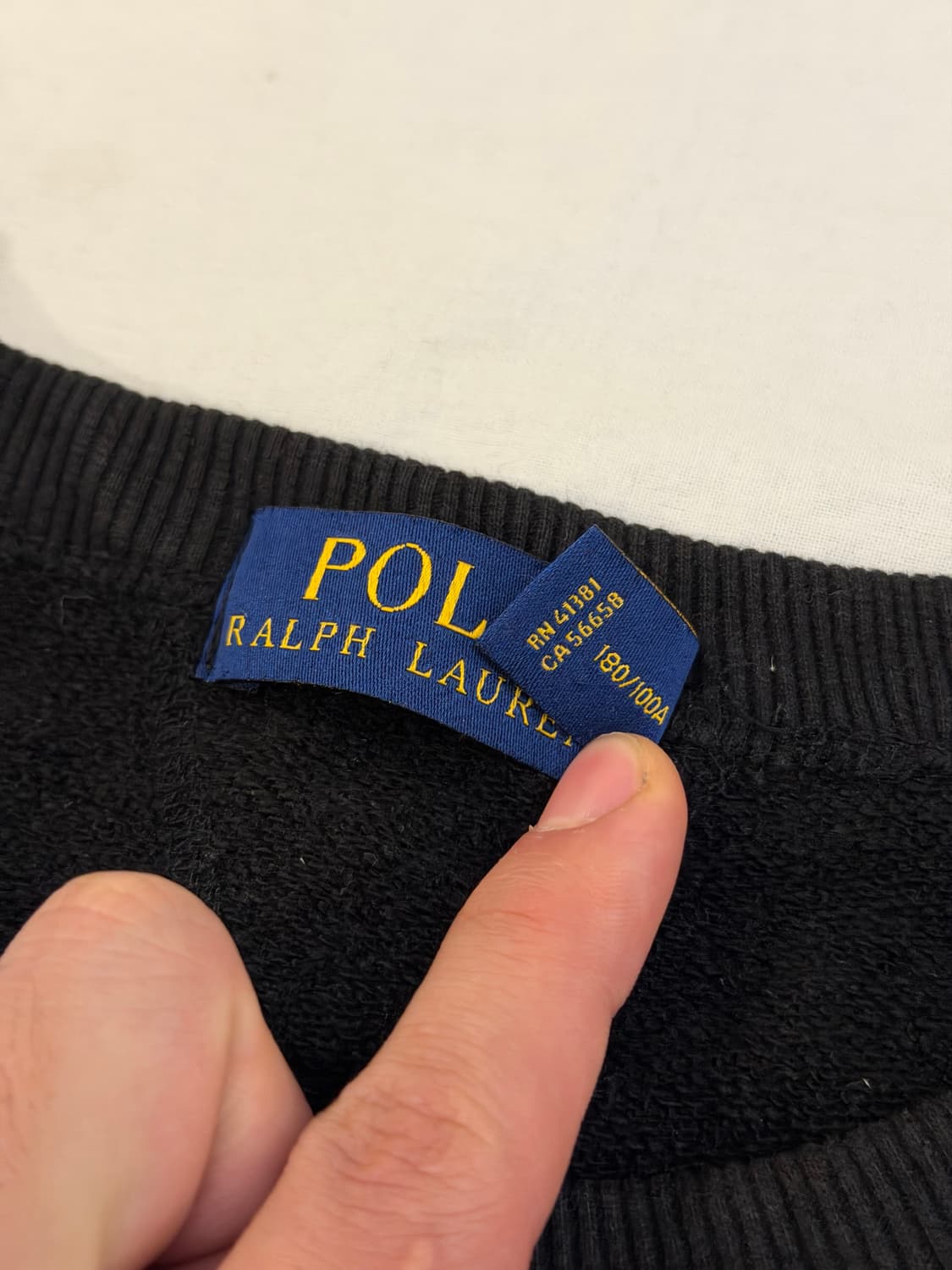 폴로 랄프로렌 신형 맨투맨 스웻셔츠 블랙 화이트 상품이미지4