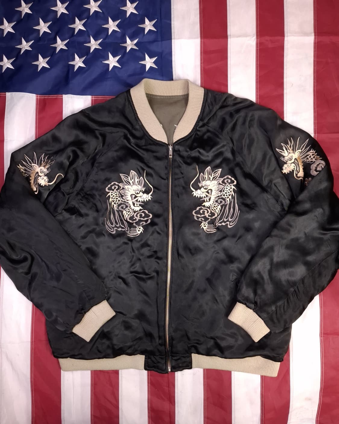 오리지날 스위치 플래닝 베트남전 리버서블 수베니어 스카쟌 상품이미지2