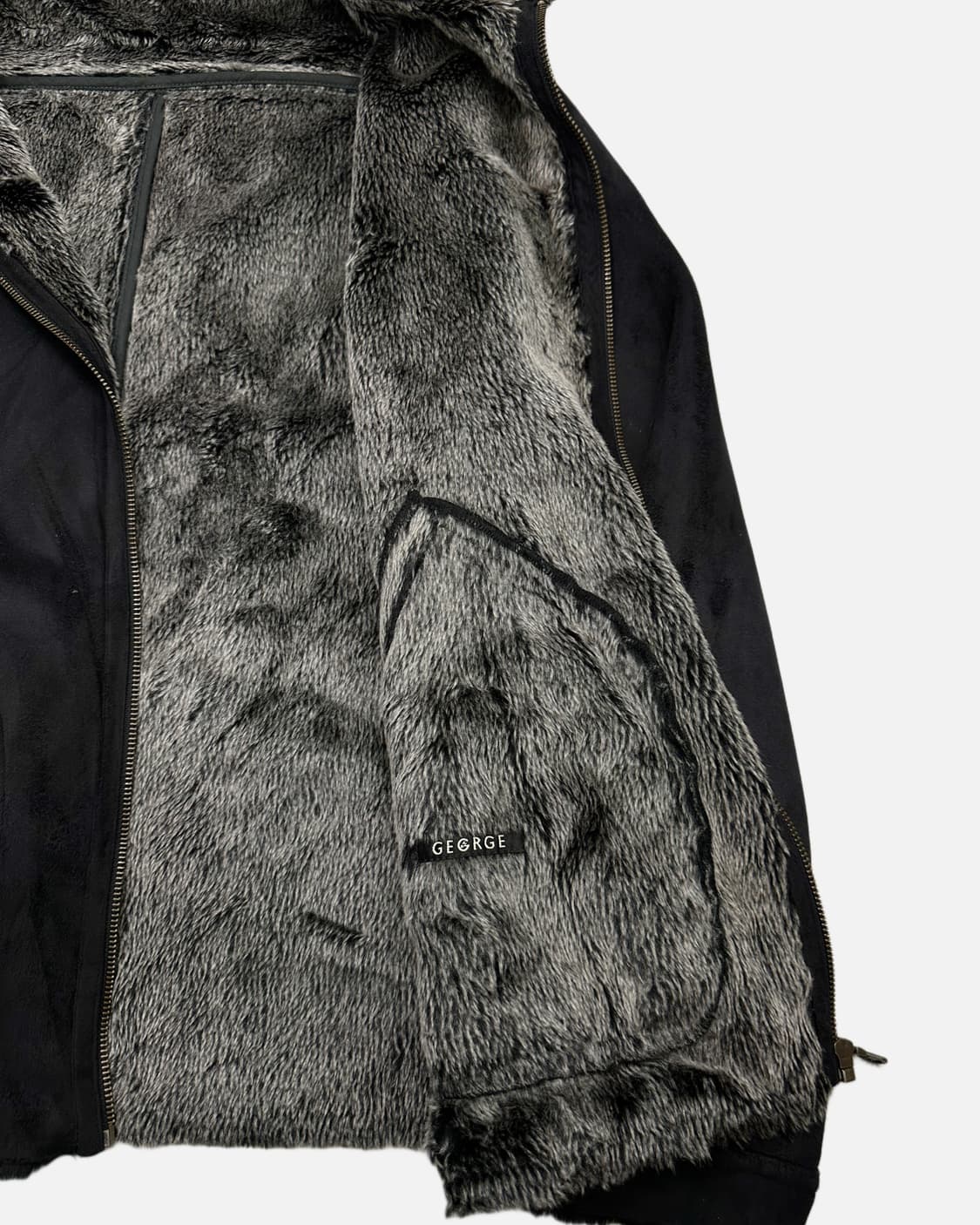 black fur shearling jacket 상품이미지4