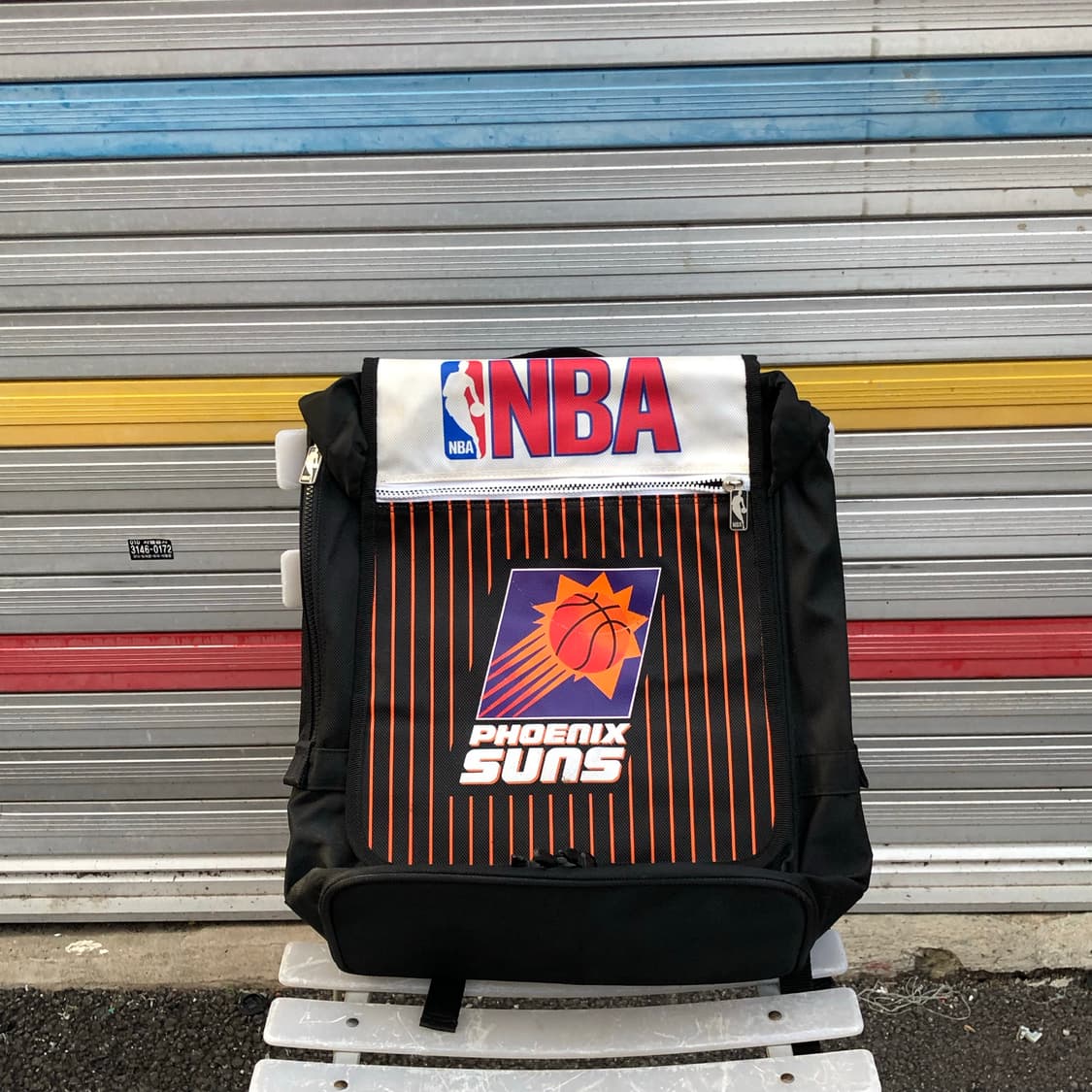 90s NBA 피닉스선즈 올드스쿨 백팩 농구 가방 Os 상품이미지5