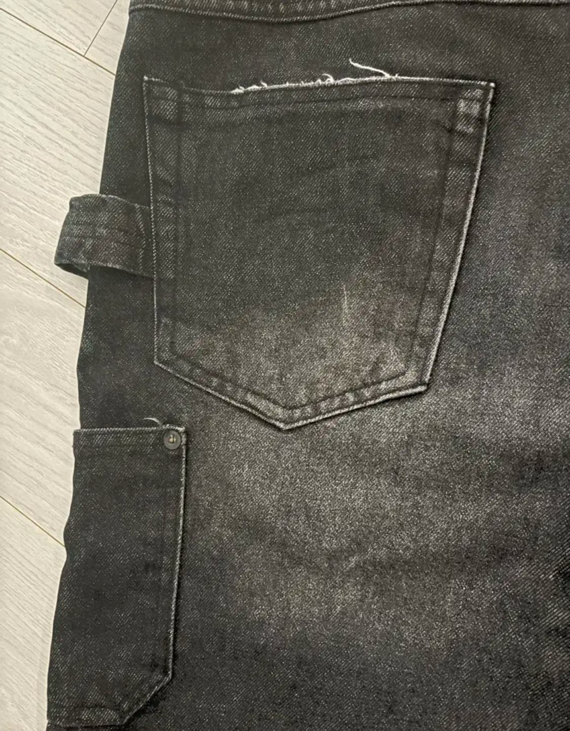 블랙아웃 데미지 팬츠 데님 XL 판매 상품이미지6