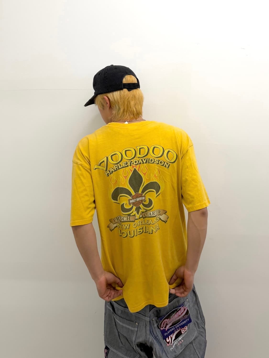 MADE IN USA 🇺🇸 할리데이비슨 프린팅 반팔 옐로우 상품이미지3