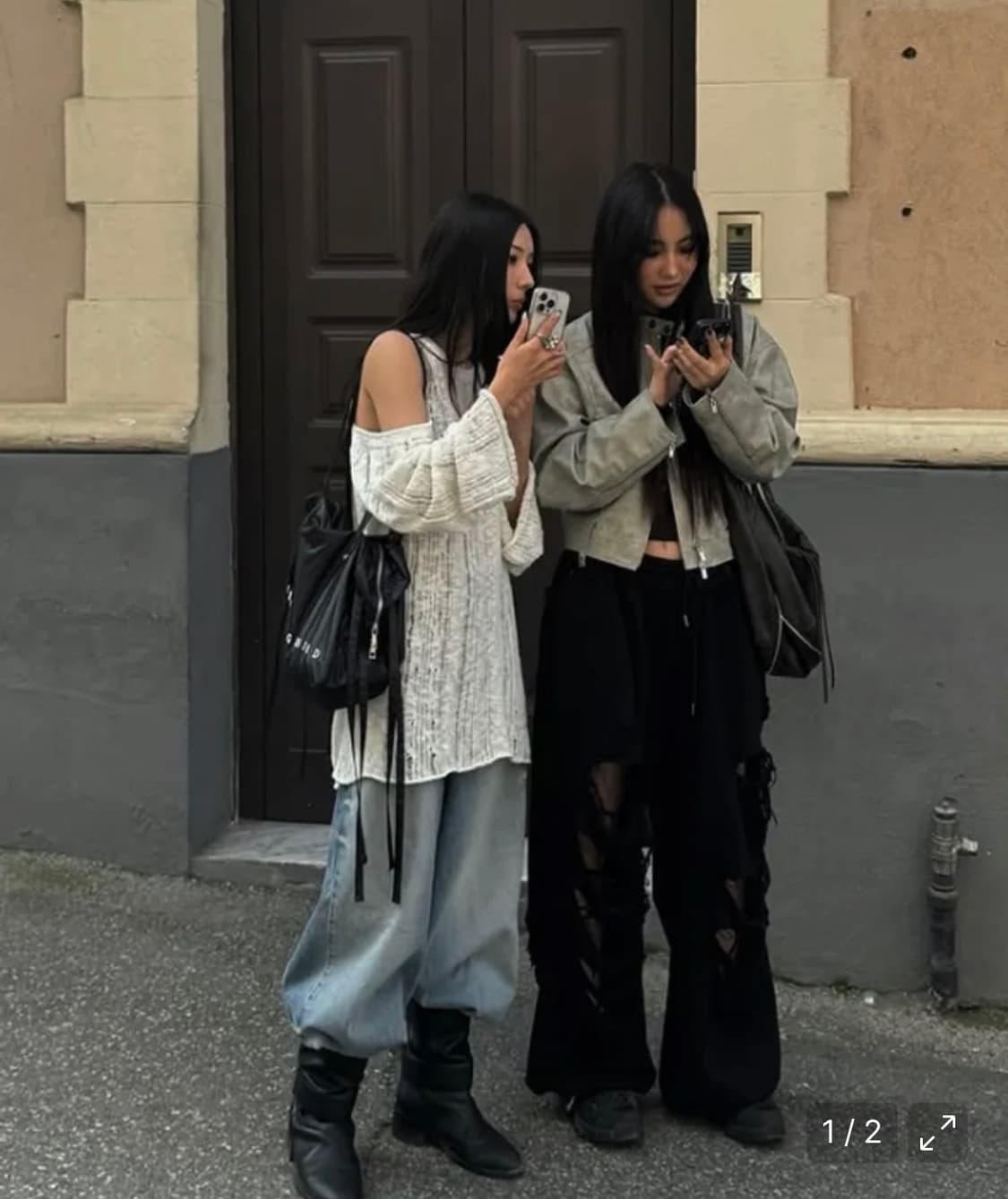 트리밍버드 Zipper Finishing Leather 호보백 가방 상품이미지9