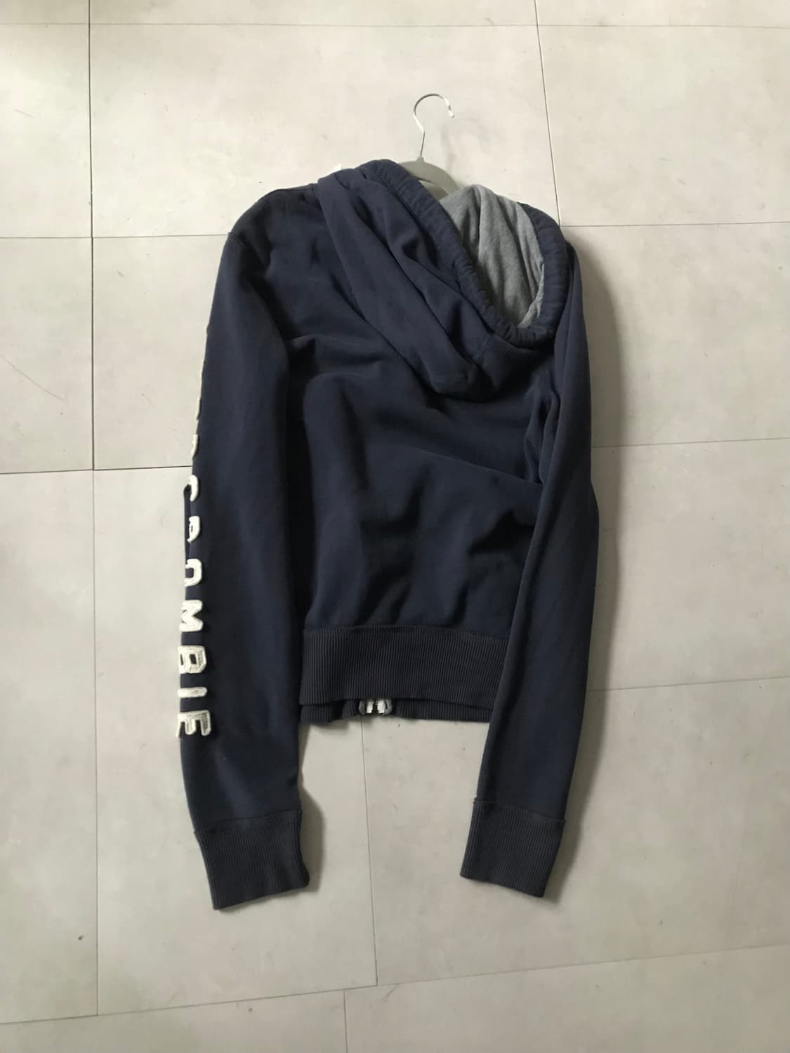 아베크롬비 네이비 사이드로고 후드집업 상품이미지9