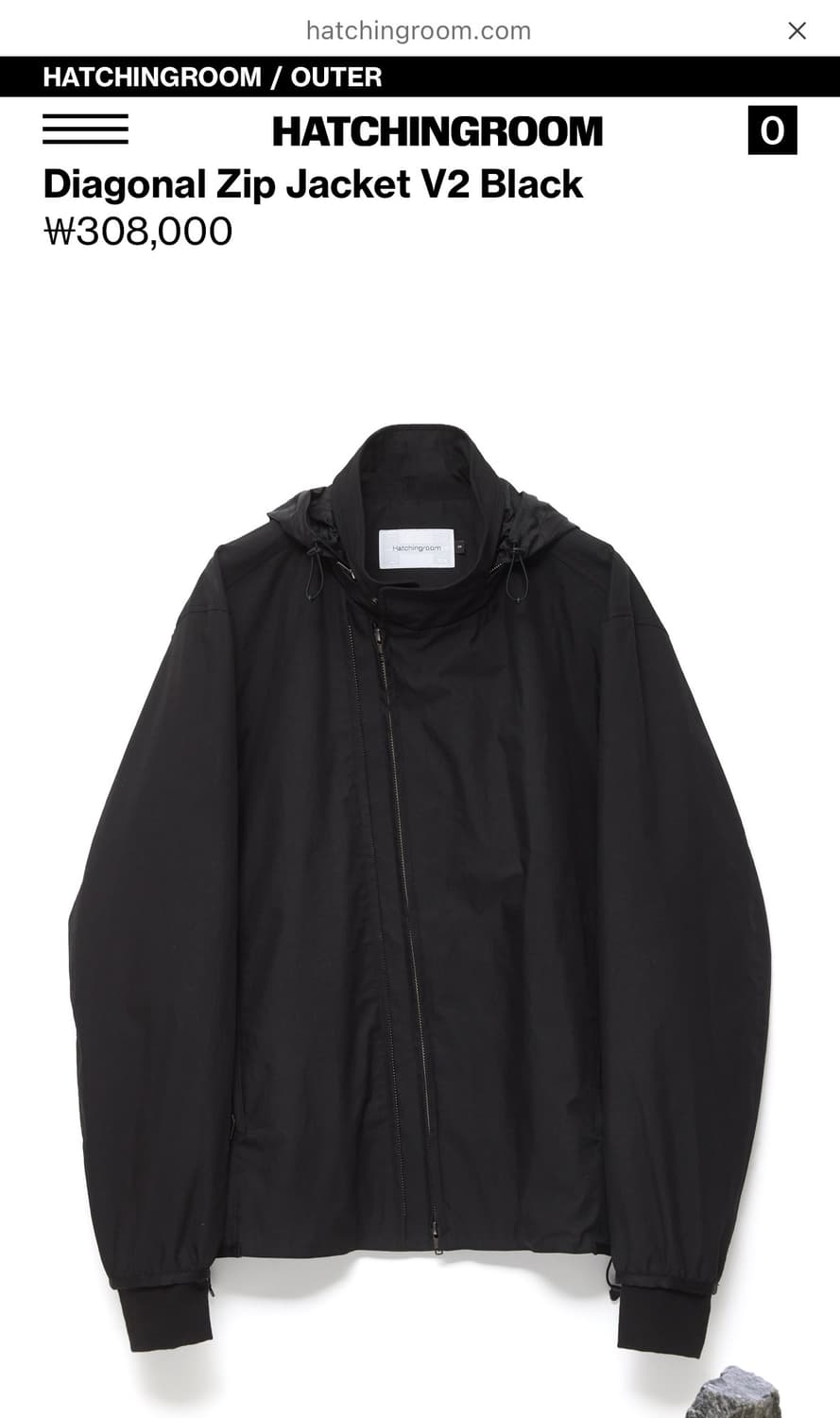 Diagonal Zip Jacket V1 Black 3사이즈 상품이미지1