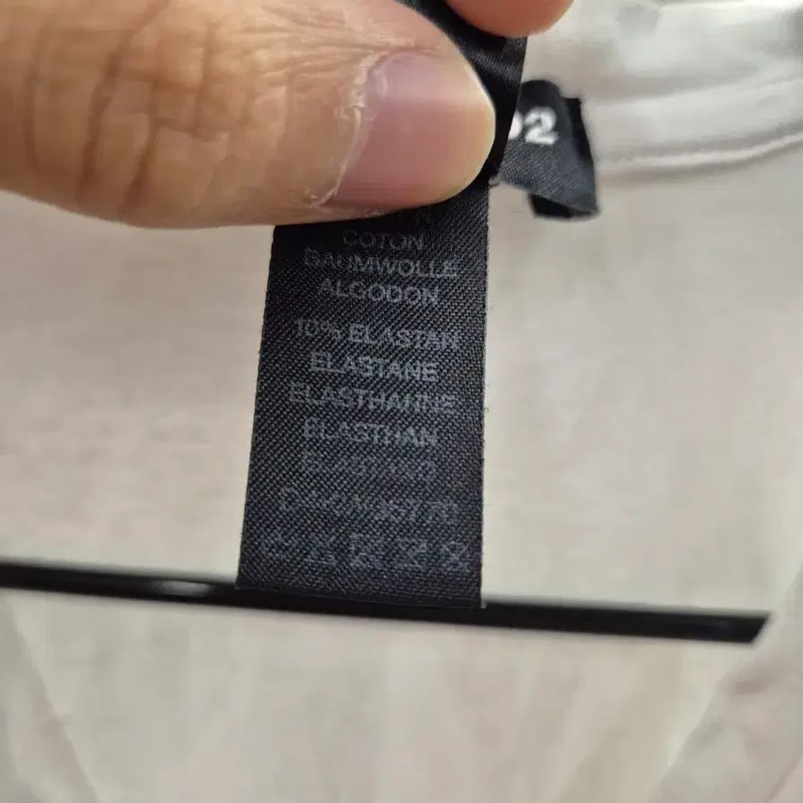 DSQUARED2 화이트 브이넥 티셔츠 L 상품이미지8