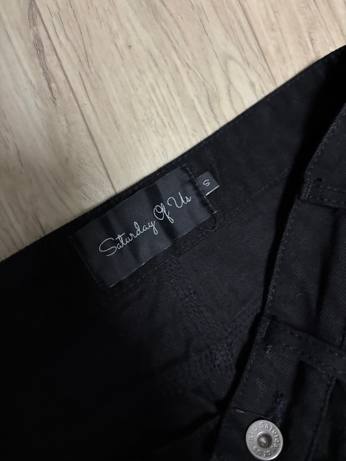 stu 플레어 데님팸츠 블랙 상품이미지2