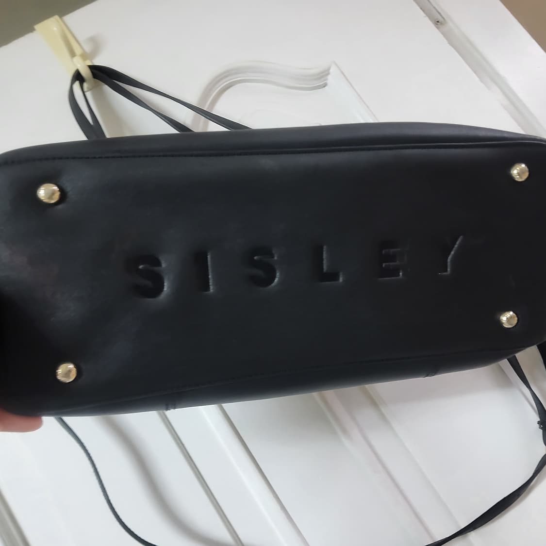 시슬리 금장 레인보우 숄더백 쇼퍼백 빅 크로스백 블랙 상품이미지2